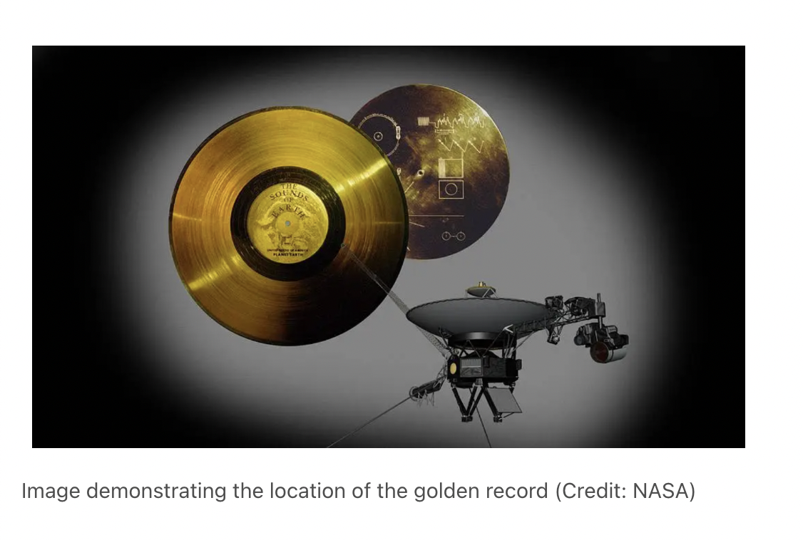 An image showing the location of the golden record