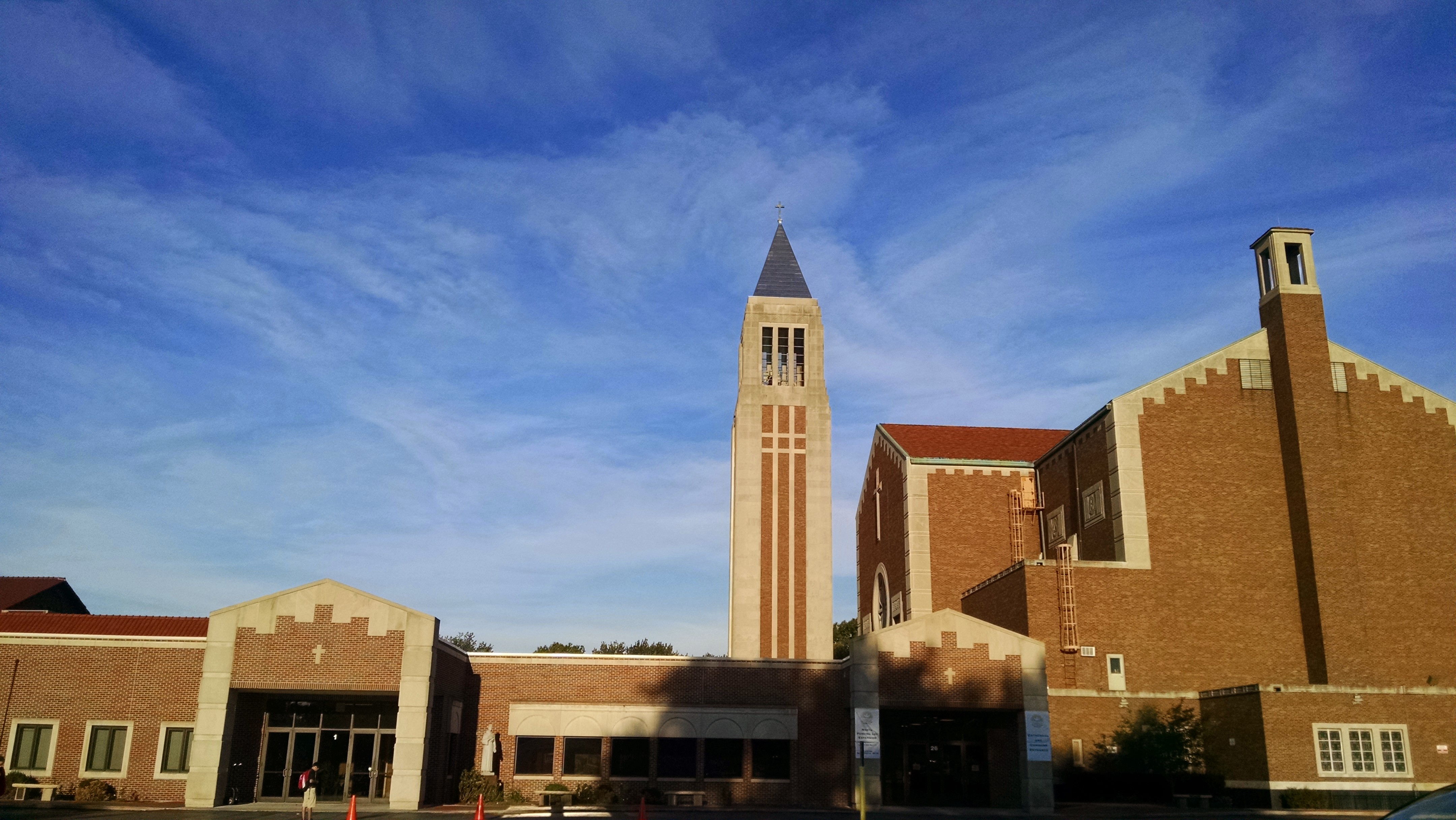 Our School and Church on a beautiful morning!