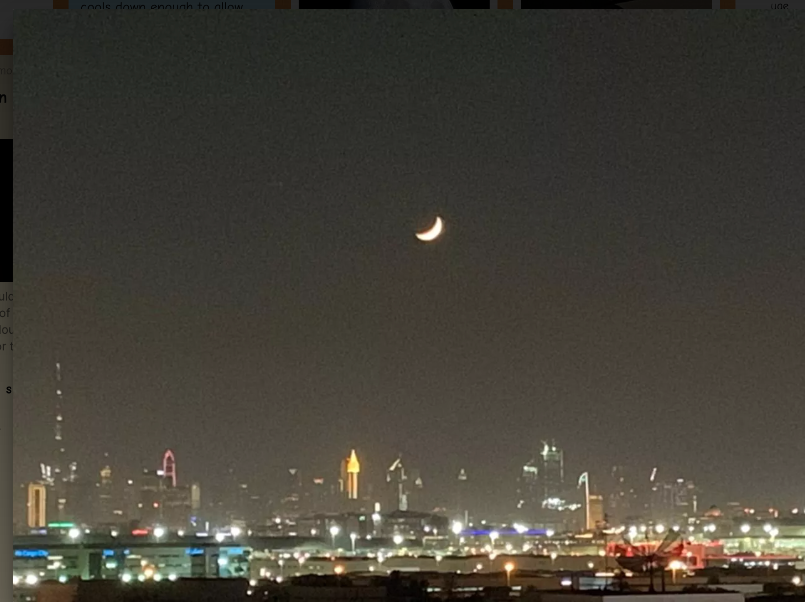 Cresent Moon over Dubai